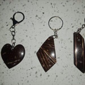 Coconut Shell Key Tag
