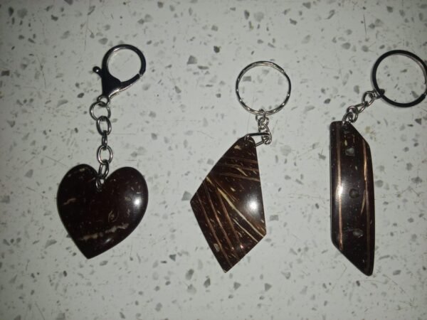 Coconut Shell Key Tag