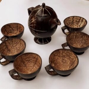 Coconut Shell Tea Pot Set