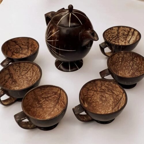Coconut Shell Tea Pot Set