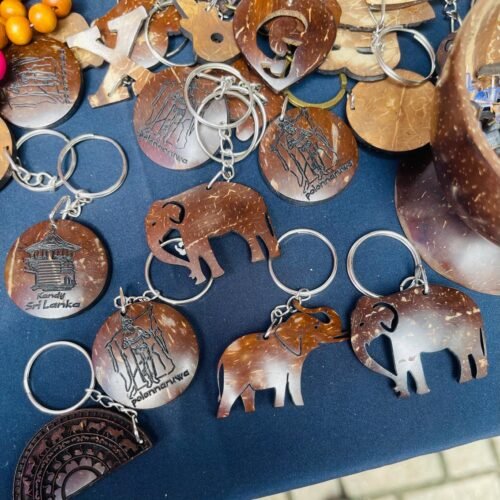 Handcrafted Coconut Shell Key Tags