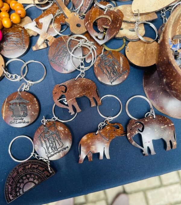 Handcrafted Coconut Shell Key Tags