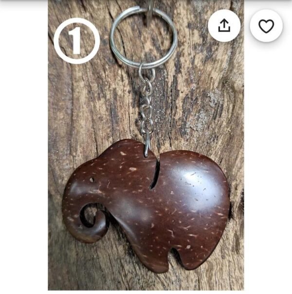 Handcrafted Coconut Shell Key Tags