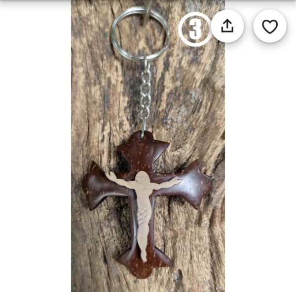 Handcrafted Coconut Shell Key Tags