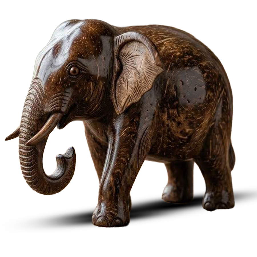 Handcrafted Coconut Shell Elephant